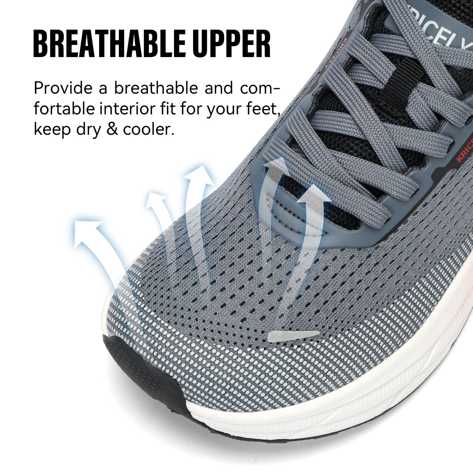 Kricely Men’non-slip Cushion Neutral Running & Tennis Cross Training Shoe