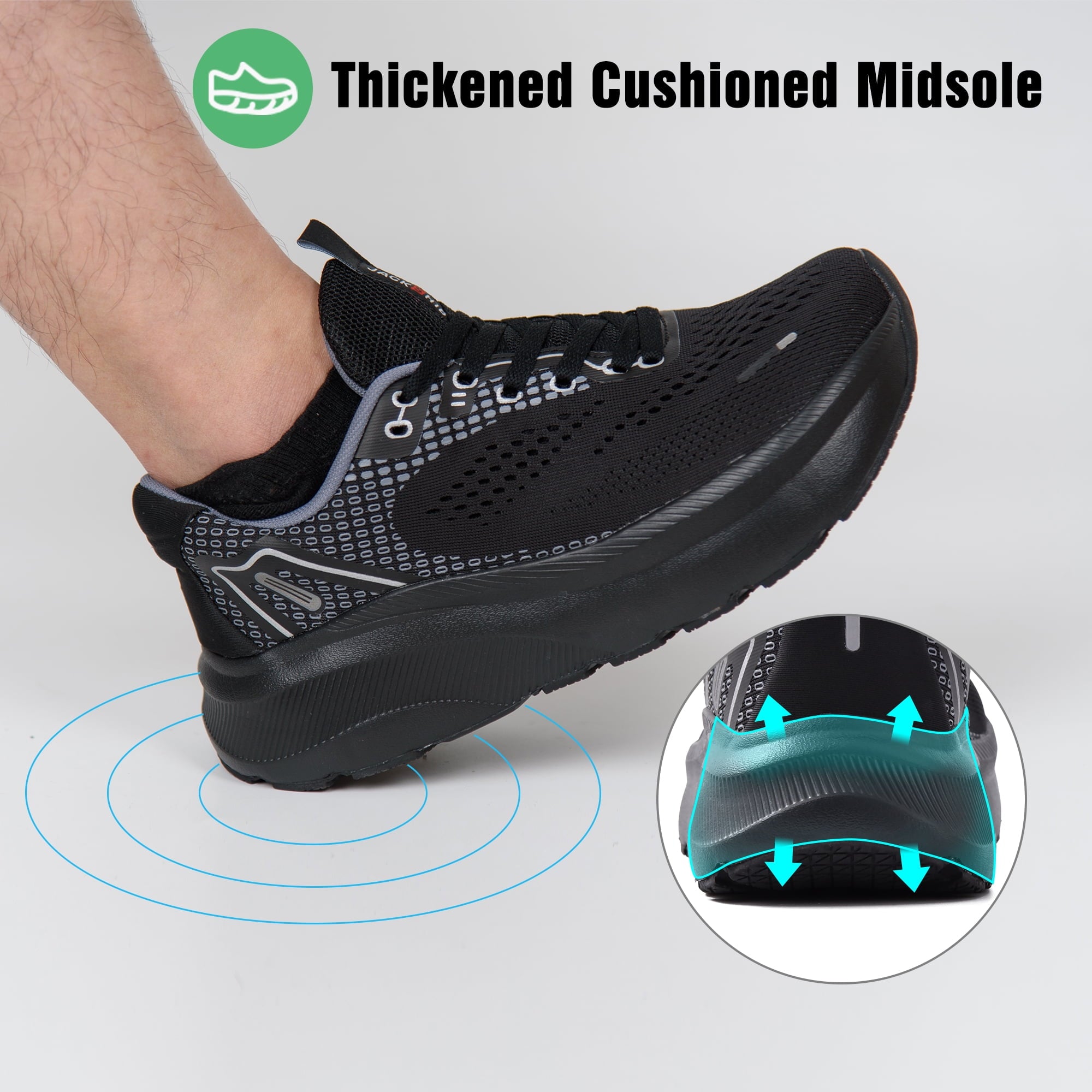 SUYSTEX Wide Toe Box Shoes for Men Arch Support Shoes Wide Width Sneakers for Running Walking Athletic Orthopedic Plantar Fasciitis Workout with Thick Cushioned Zero Drop Sole