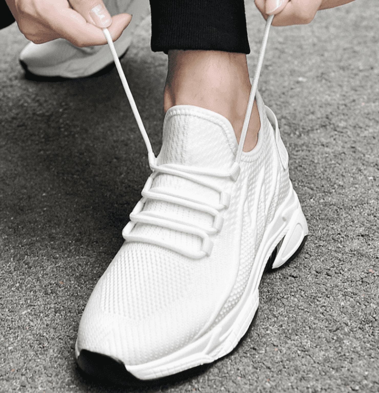 Women 's and Men's running shoes, thick soled sports shoes, spring and summer breathable shoes