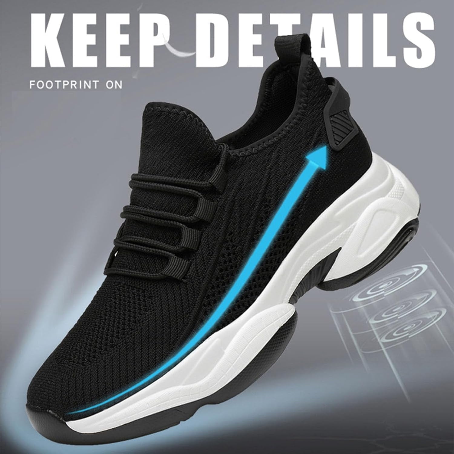 Women 's and Men's running shoes, thick soled sports shoes, spring and summer breathable shoes
