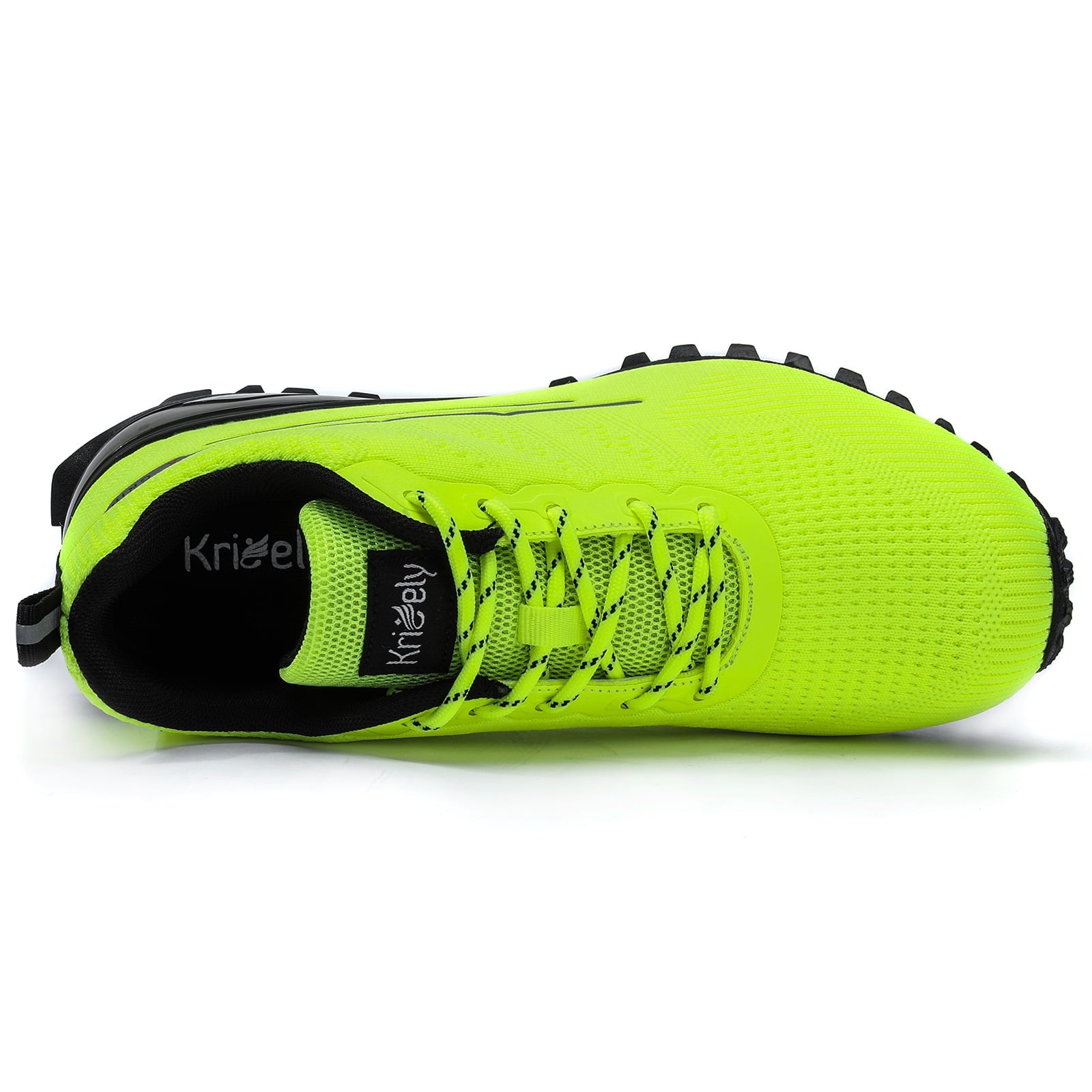 Kricely Men's Trail Running Shoes Fashion Walking Hiking Sneakers for Men Tennis Cross Training Shoe Outdoor Snearker Mens Casual Workout Footwear Fluorescent Green Size 10.5