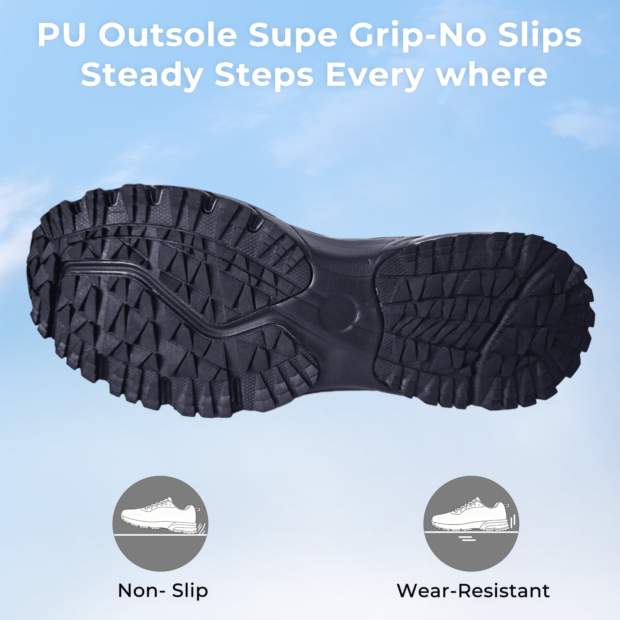 MAYKX Men’s Light Airy Shock-Absorbing Running Shoes Rubber Outsole Anti-Slip Low-Top Multi-Sport Walking Sneakers