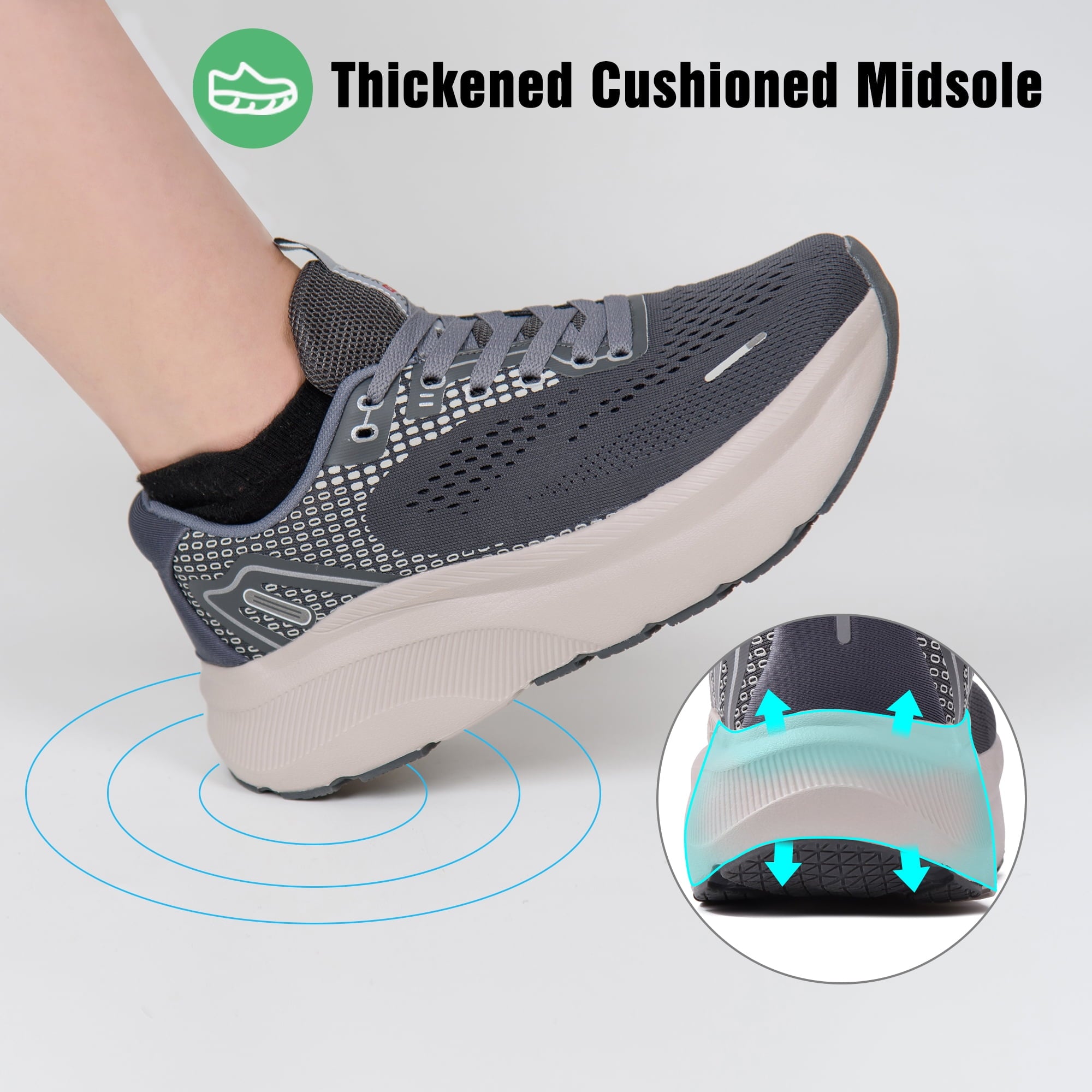 SUYSTEX Wide Toe Box Shoes Women Arch Support Wide Sneakers for Running Walking Athletic Running Orthopedic Plantar Fasciitis Workout with Thick Cushion Zero Drop Sole Width Shoes