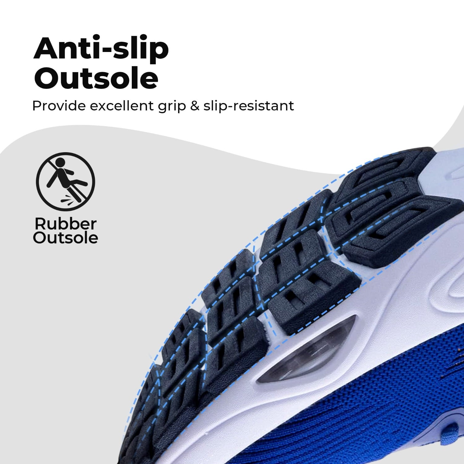 BROYON Men's Air Cushion Running Shoes Lightweight Breathable Walking Shoes Non Slip Fashion Sneakers Mesh Workout Casual Sports Shoes