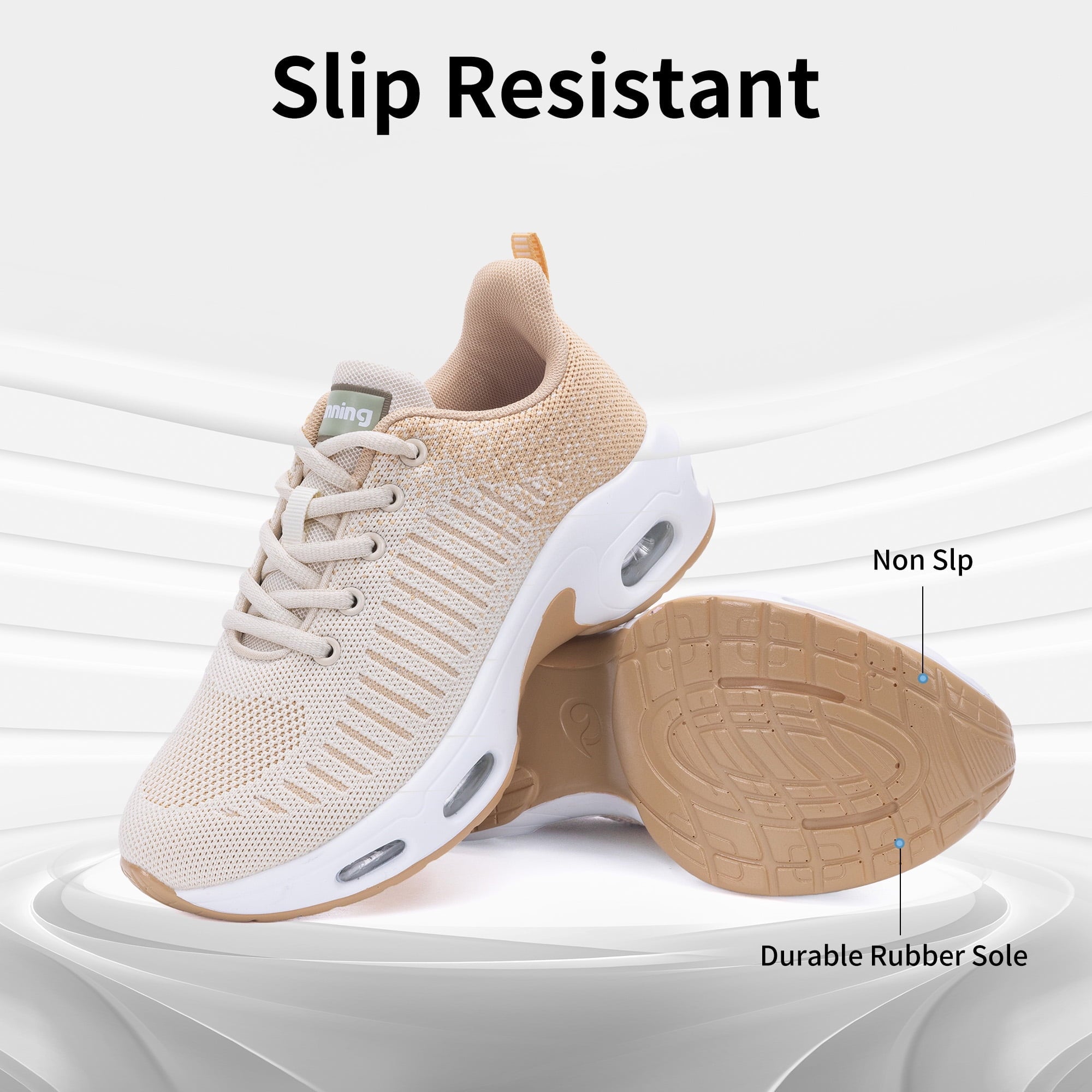 AOV GREEN LEAF Shoes for Women Athletic Sports Workout Gym Running Sneakers US 5.5-11