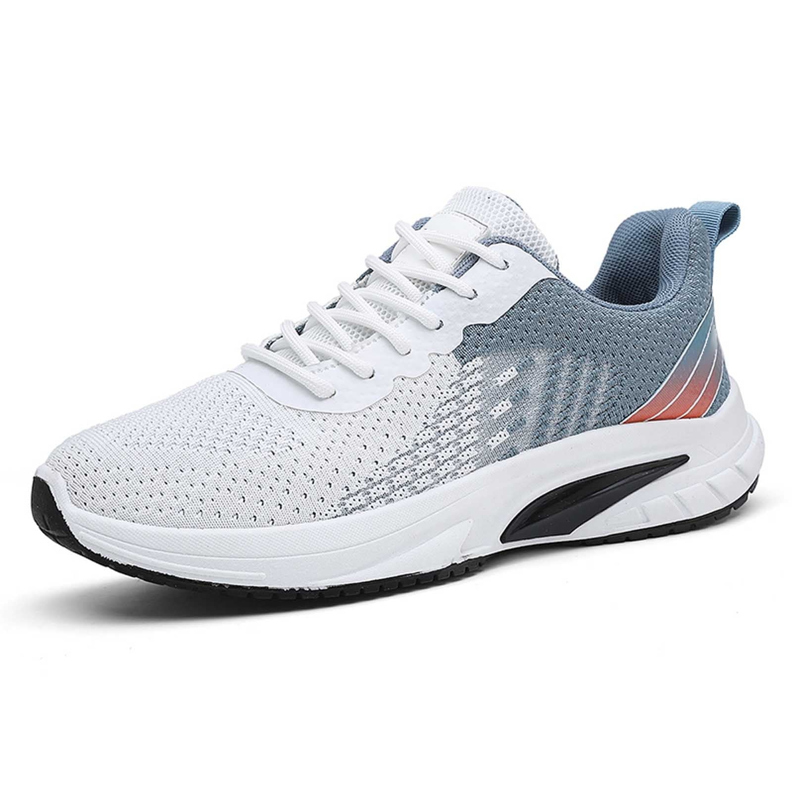 Mens Shoes,Breathable Running Shoes Lightweight Athletic Walking Sneakers Comfortable Gym Fitness Jogging Mesh Workout Casual Sports Footwear,Shoes for Men,Black,7.5