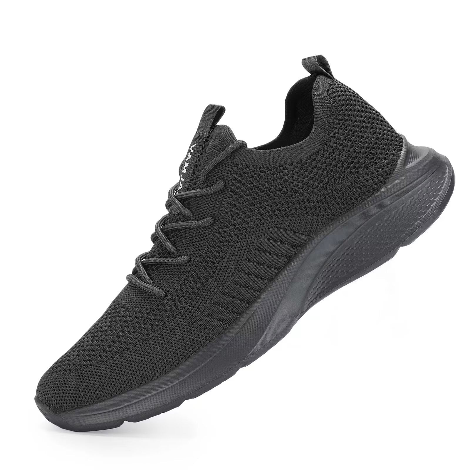 VAMJAM Men's Running Shoes Fashion Sneakers - Lightweight Breathable Flying Knitting Lace Up Mesh Walking Shoes Workout Casual Sports Shoes White Size 11