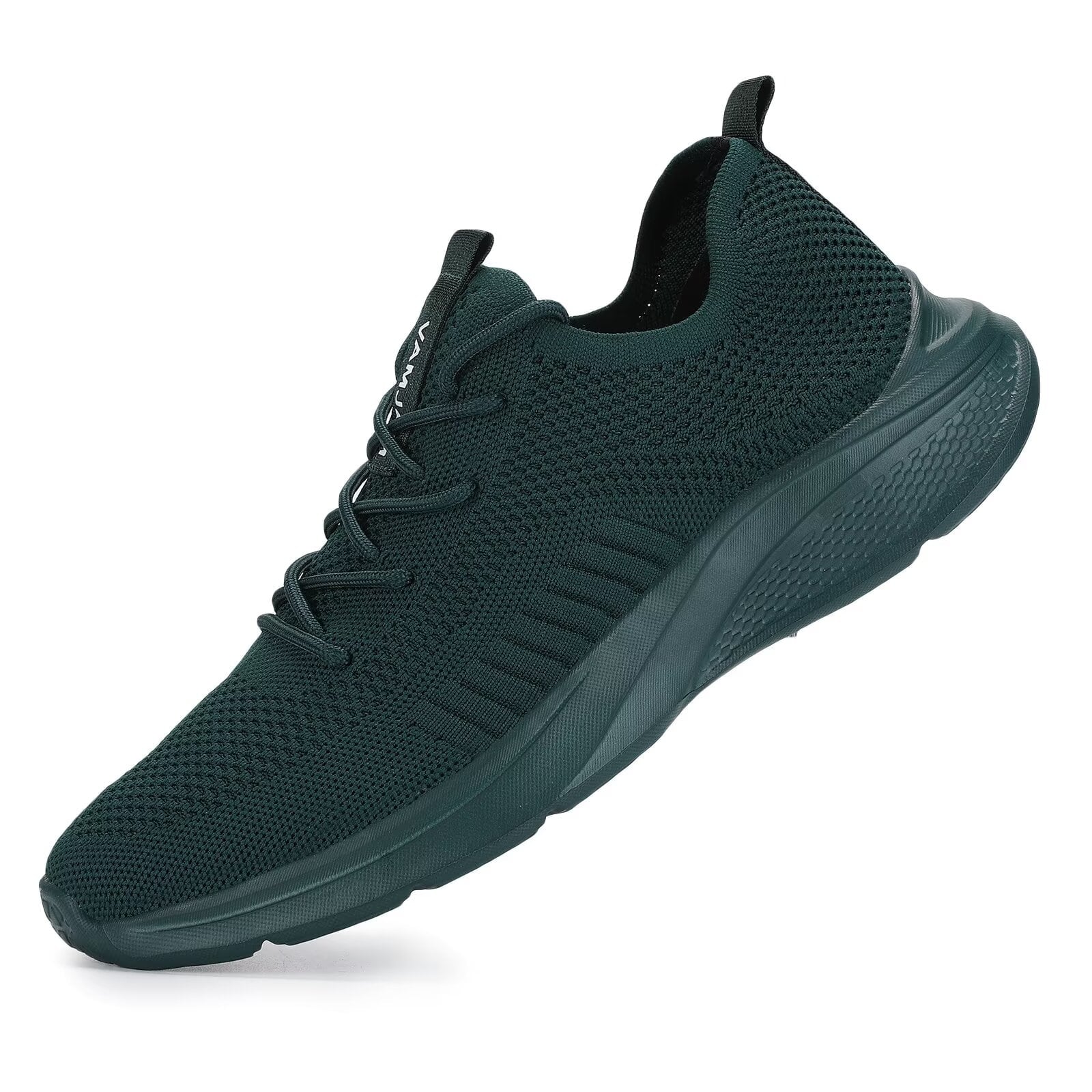 VAMJAM Men's Running Shoes Fashion Sneakers - Lightweight Breathable Flying Knitting Lace Up Mesh Walking Shoes Workout Casual Sports Shoes White Size 11