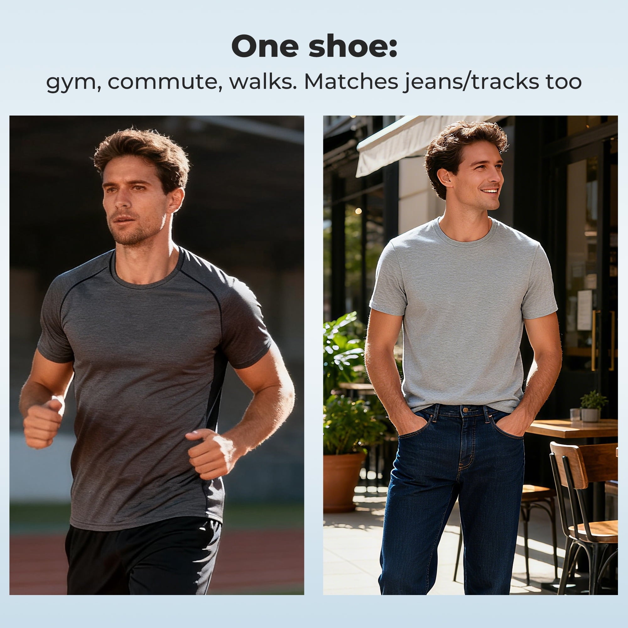 MAYKX Men’s Running Shoes – Stretch Knit Upper Walking Sneakers Airy Cotton Insole Cushion for Fitness or Daily Commutes