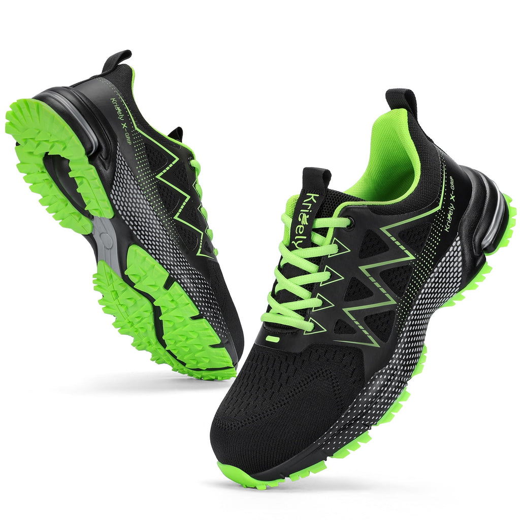 Kricely Men's Trail Running Shoes Tennis Shoe Non Slip